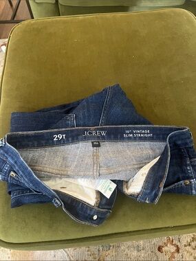 J. Crew Dark Blue Slim Straight Jeans - Tall 29